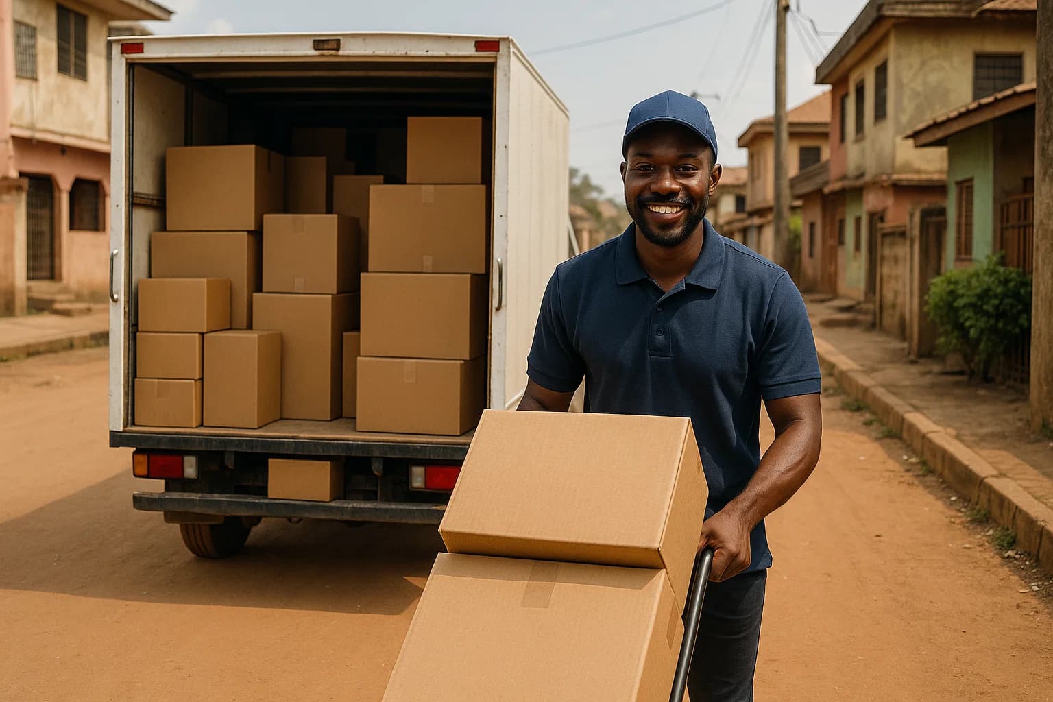 Phineny Global Trading - delivery man delivering itesms [x]
